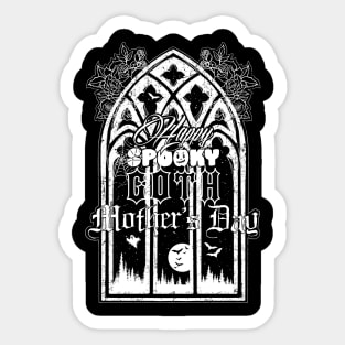 Happy Spooky Goth Mother’s Day - Gift Card, Spooky Mama, Bats, Coffin, Gothic Card Gift, Horror Lover Sticker